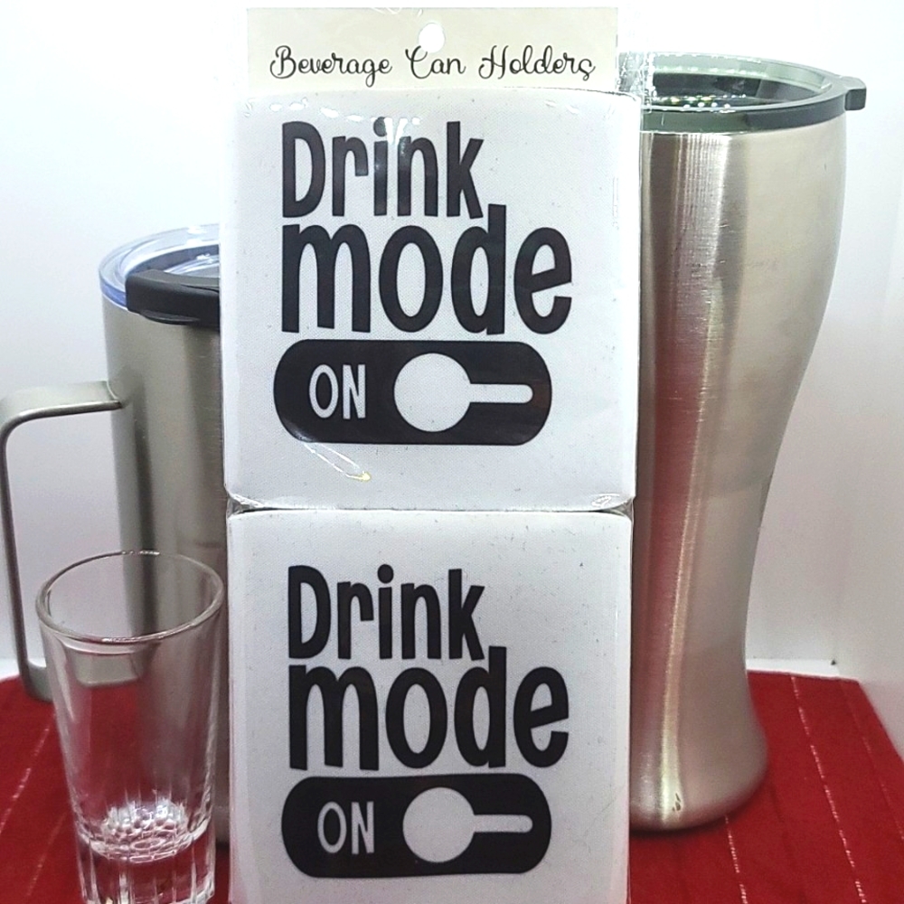 Beverage holder set of 2 for can water bottle - funny comical 😄 designs